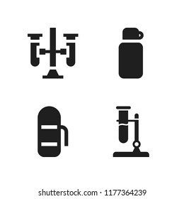flask icon. 4 flask vector icons set. test tubes, thermo and thermos icons for web and design about flask theme