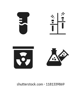flask icon. 4 flask vector icons set. test tube, test tubes and chemical icons for web and design about flask theme