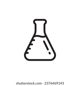 Flask icon. Chemical flask flat sign design. Glass flask symbol vector pictogram. UX UI icon