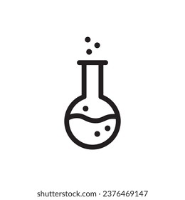 Flask icon. Chemical flask flat sign design. Glass flask symbol vector pictogram. UX UI icon