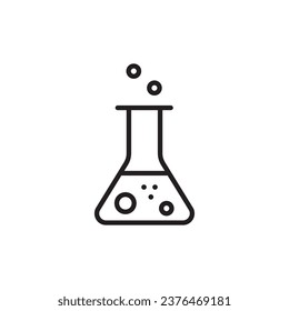 Flask icon. Chemical flask flat sign design. Glass flask symbol vector pictogram. UX UI icon