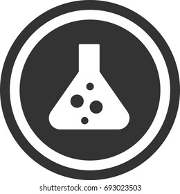 Flask icon , circle sign design