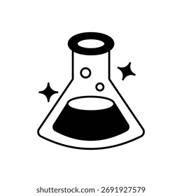 Icono de frasco de Ilustración vectorial limpia y moderna