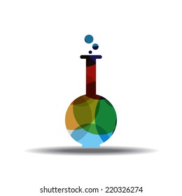 Flask Icon Colorful Vector Icon Design