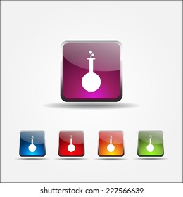 Flask Icon Colorful Vector Icon Design