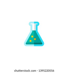 flask icon design chemical laboratory reaction glass. medical healthcare vector illustration