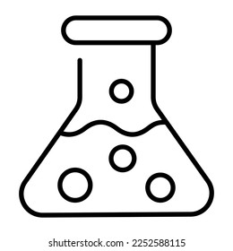 Diseño de icono de frasco, vector de concepto de investigación de laboratorio