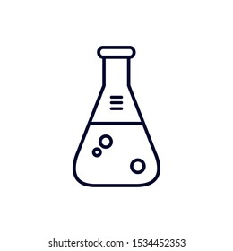 Flask icon design, Substance science laboratory chemistry research technology and biology theme Vector illustration