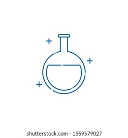 Flask icon design, Substance science laboratory chemistry research technology and biology theme Vector illustration