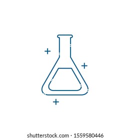 Flask icon design, Substance science laboratory chemistry research technology and biology theme Vector illustration