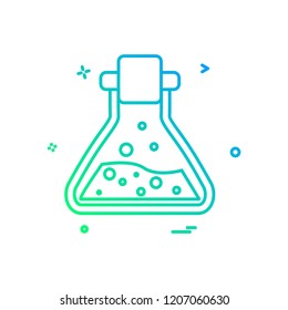 Flask icon design vector
