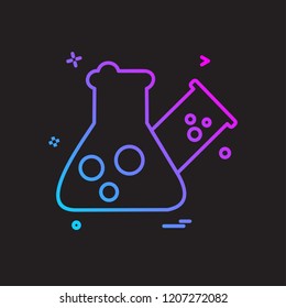 Flask icon design vector