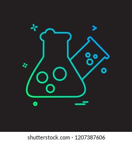 Flask icon design vector