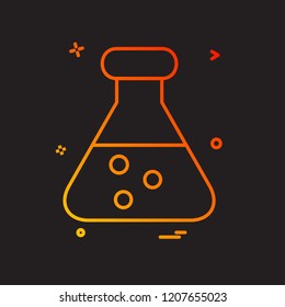 Flask icon design vector