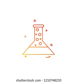 `Flask icon design vector 