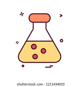 Flask icon design vector