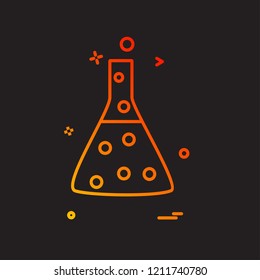 Flask icon design vector