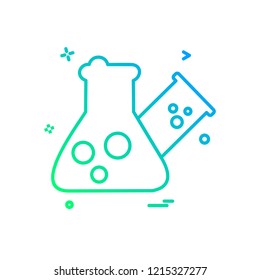 Flask icon design vector