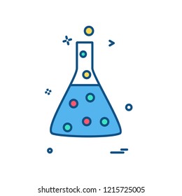 Flask icon design vector
