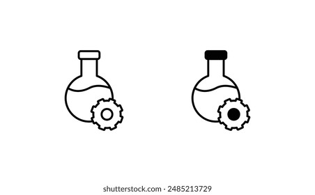 Flask icon design with white background stock illustration