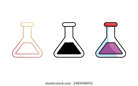flask icon design with white background stock illustration