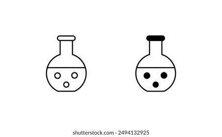 Kolben-Icon-Design mit weißem Hintergrund Stock-Illustration
