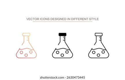 Flask icon design with white background stock illustration