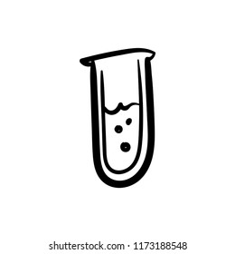Flask icon doodle vector