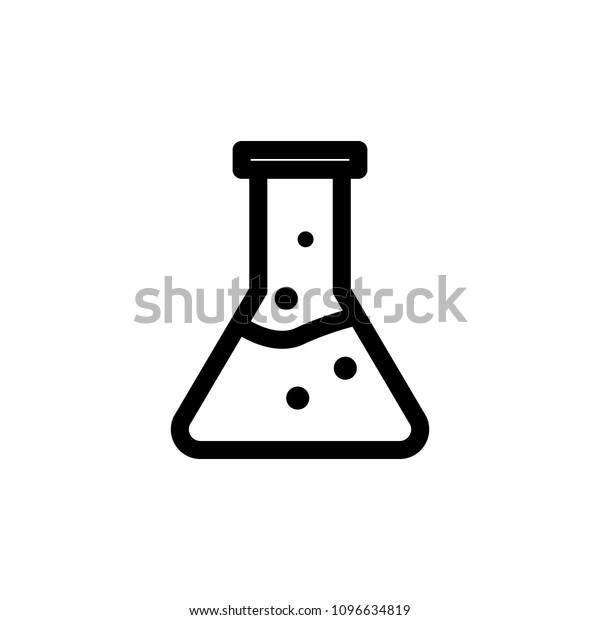 flask icon. Element of science icon for mobile\
concept and web apps. Thin line flask icon can be used for web and\
mobile on white\
background