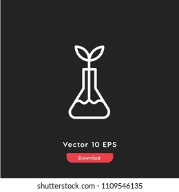 Flask icon. Experiment research symbol. Linear style sign for mobile concept and web design. Flask symbol logo illustration. vector graphics - Vector.