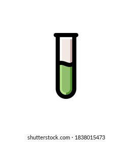 Flask Icon Filled Outline Science Illustration Logo Vector
