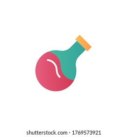 flask icon flat design vector illustration full color. isolated on white background