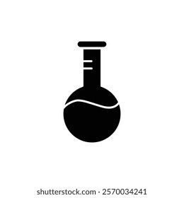 Flask icon Flat simple outline set
