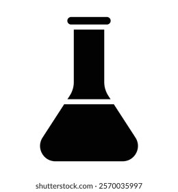 Flask icon Flat simple outline set