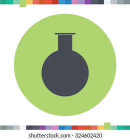Flask Icon, glass bottle.