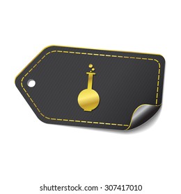 Flask Icon golden Vector Icon Design