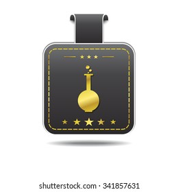 Flask Icon golden Vector Icon Design