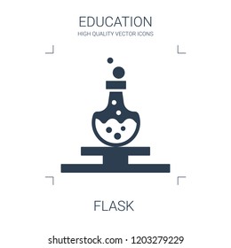 flask icon. high quality filled flask icon on white background. from education collection flat trendy vector flask symbol. use for web and mobile