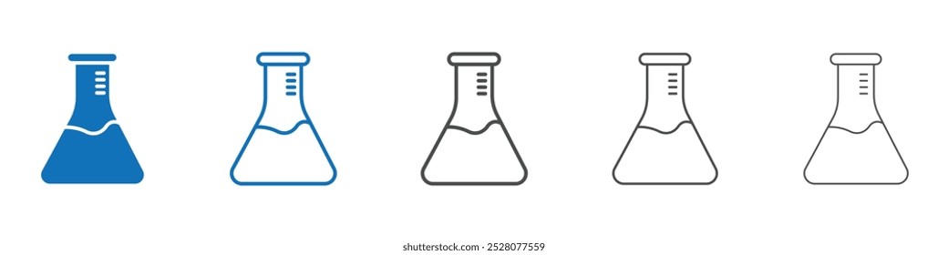 Flask icon Isolated flat vector in outline