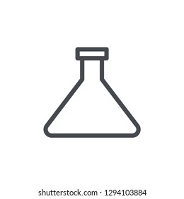 Flask icon isolated on white background. Test tube symbol modern, simple, vector, icon for website design, mobile app, ui. Vector Illustration