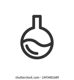 Flask icon isolated on white background. Chemistry symbol modern, simple, vector, icon for website design, mobile app, ui. Vector Illustration