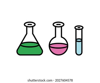 flask icon. isolated on white background. Flat design