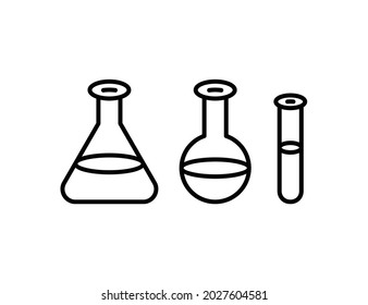 flask icon. isolated on white background. Flat design