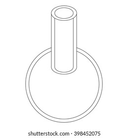 Flask icon, isometric 3d style