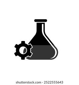 Flask Icon. Laboratory Element, Scientist Equipment. Experiment Symbol. Applied for Design Element, Presentation, Website or Apps. 