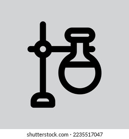 Flask icon in line style about laboratory, use for website mobile app presentation