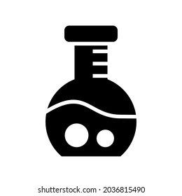 icono de frasco o logotipo símbolo de signo aislado ilustración vectorial - iconos vectoriales de estilo negro de alta calidad
