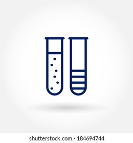Flask icon. Modern line icon design. 