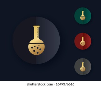 Flask icon on dark blue background