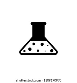 Flask icon on white background. Vector illustration.